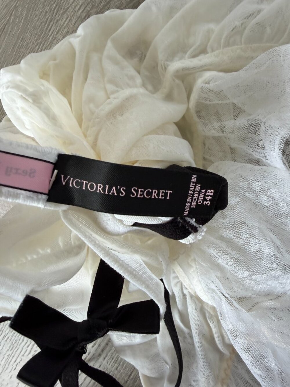 Victoria’s Secret Sexy Little Things White Lace Bustier Babydoll Garter Lingerie - Picture 10 of 10